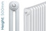 MS-MSWW-B-2-0500-TH - MHS Multisec 2 Column Horizontal Radiator H500mm x W1496mm White MS-MSWW-B-2-0500-TH - MHS Multisec 2 Column Horizontal Radiator H500mm x W1496mm White